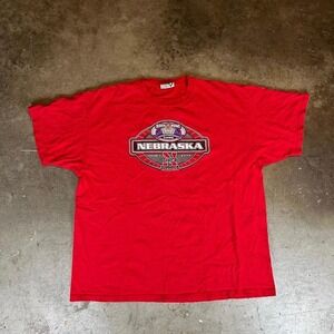 2002 Nebraska Huskers red Rose Bowl National Championship Game tee men's XXL